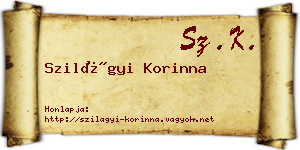 Szilágyi Korinna névjegykártya